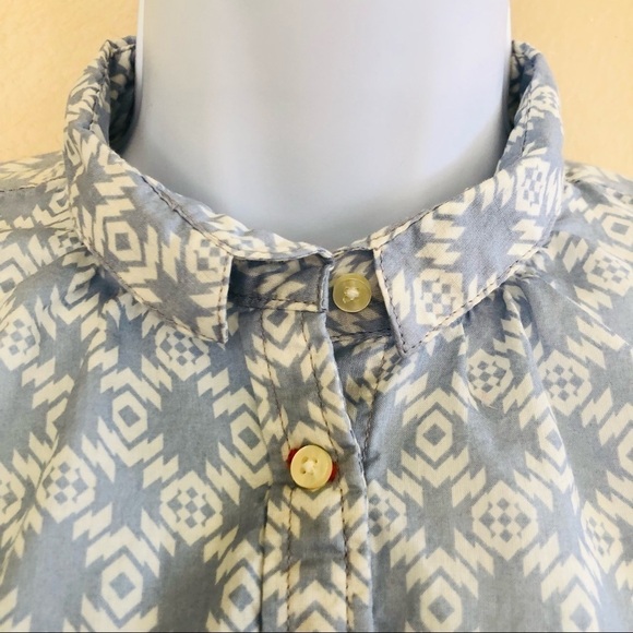 Anthropologie Holding Horses Ikat Western Print Isla Button Down Top Size 2 - Picture 6 of 12